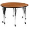 Flash Furniture Round 47.5 W, 48 L, 30 H, Chrome, Laminate, Particleboard, Steel, Wood Grain XU-GRP-A48-HCIRC-OAK-T-A-CAS-GG - alternate 2